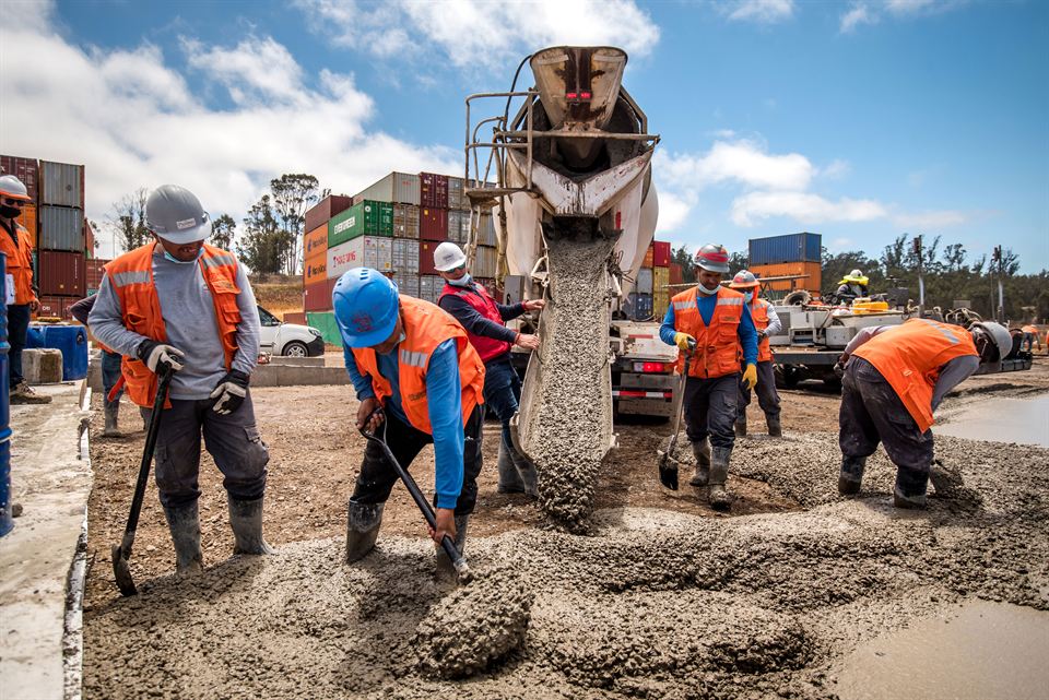 Despacho de hormigón en obra
